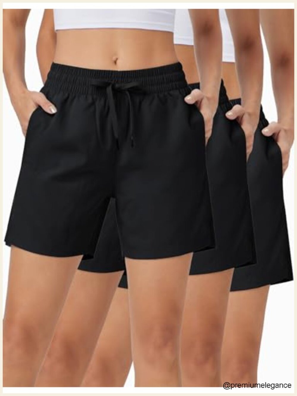 5" Womens Athletic Running Shorts with Pockets Quick Dry High Rise 3 Pack